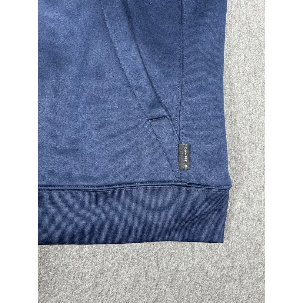 Nike NFL Los Angeles Rams Mens Navy Full Zip Hoodie Dri-Fit On Field L